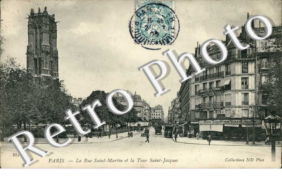 La Rue Saint Martin et la Tour Saint Jacques