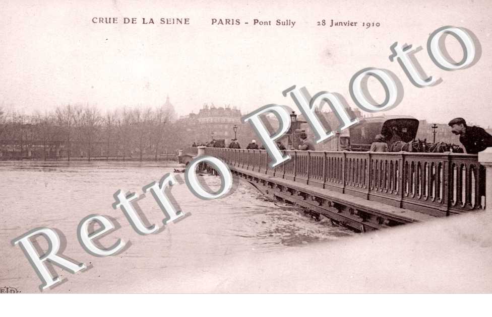 Crue de la Seine, Pont Sully 28 janvier 1910
