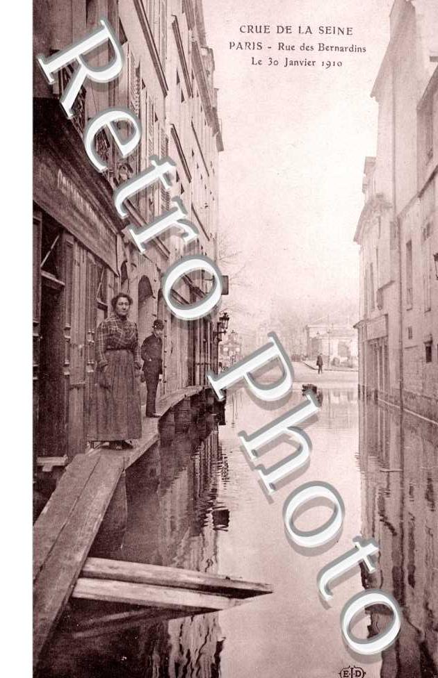 Crue de la Seine 1910, Rue des Bernardins