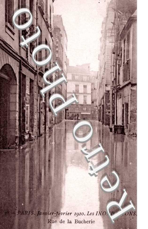 Inondations 1910, Rue de la Bucherie