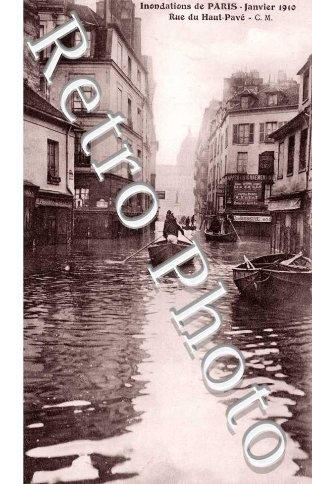 Rue du Haut Pave Crue de la Seine,
