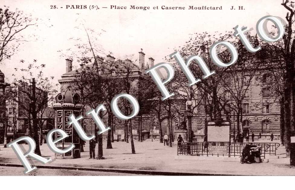 place Monge et caserne Mouffetard