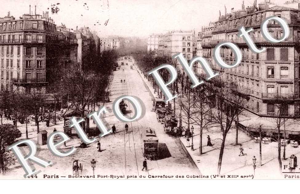 Boulevard Port Royal pris du carrefour des Gobelins