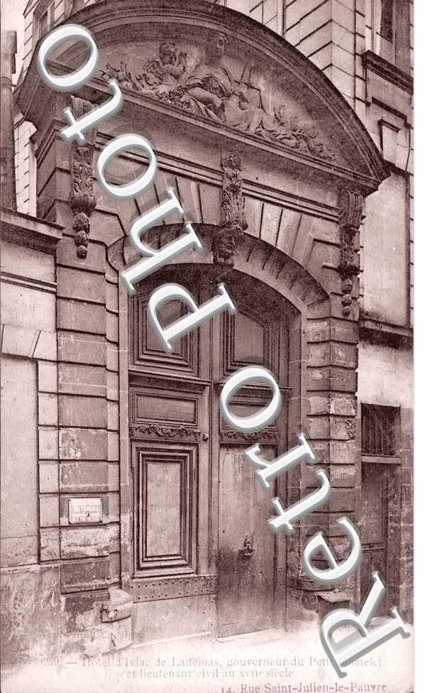 Hotel d'Isaac Laffemas 14 rue Saint Julien le Pauvre