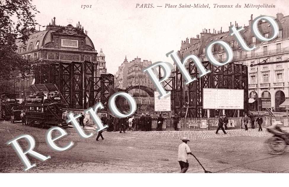 ravaux du Metropolitain, Place Saint Michel
