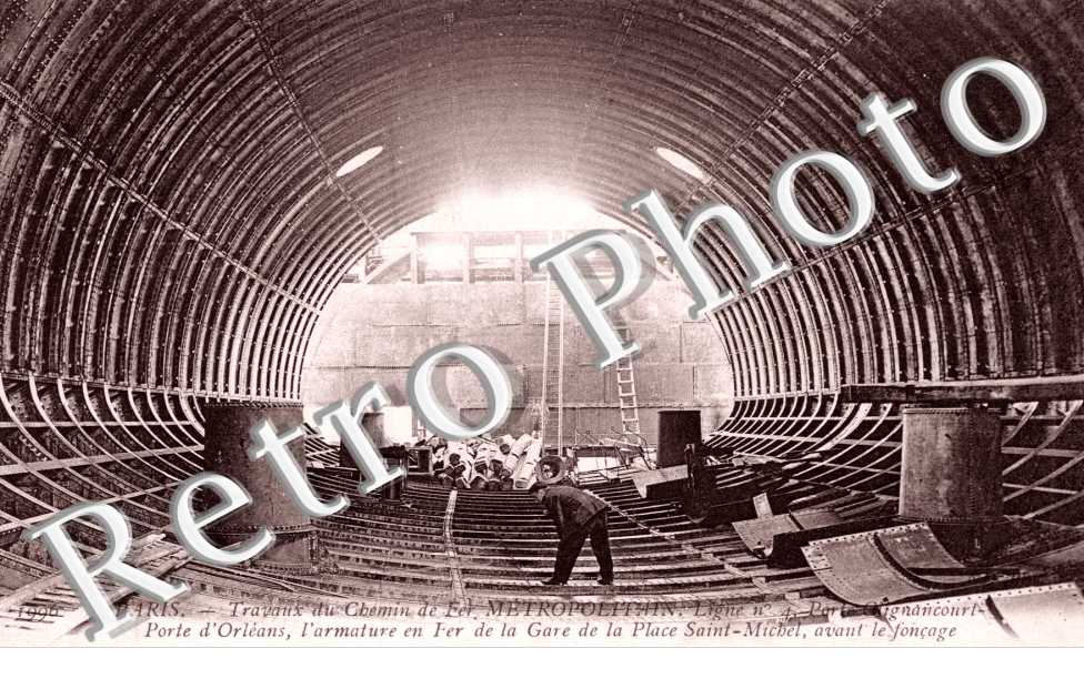 Travaux du Metropolitain, l'Armature en fer