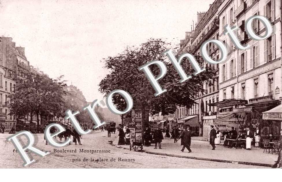 Boulerard Montparnasse pris de la place de Rennes