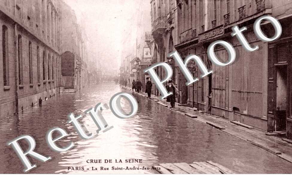 La Crue de la Seine 1910 , Rue St Andre des Arts