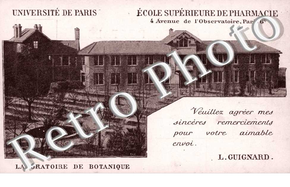 Ecole Superieure de Pharmacie, Laboratoire de Botanique