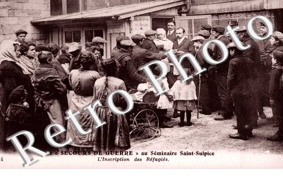 Le secours de guerre au SEMINAIRE SAINT SULPICE -  L'inscription des réfugiés
