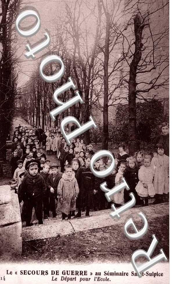 le secours de guerre au SEMINAIRE SAINT SULPICE le depart pour l'ecole