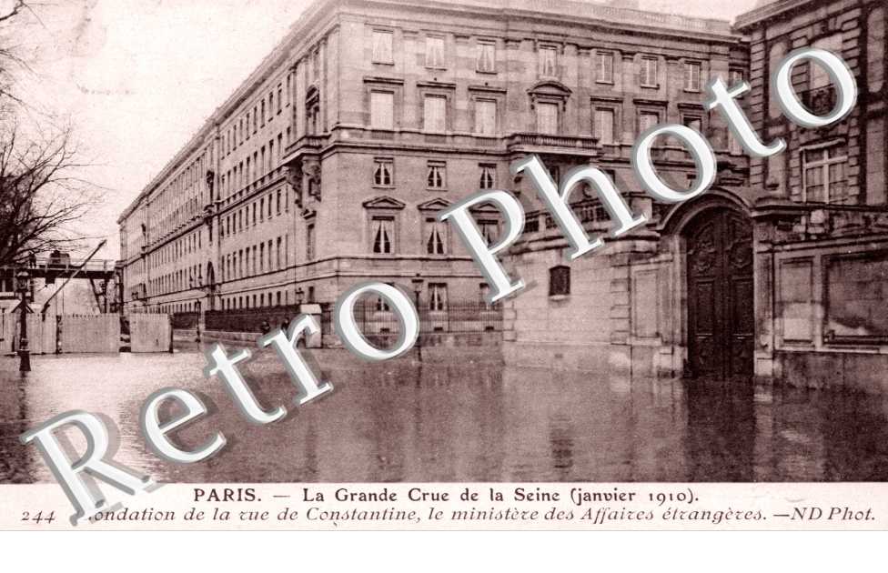 Inondation de la rue constantine Ministere des Affaires etrangeres