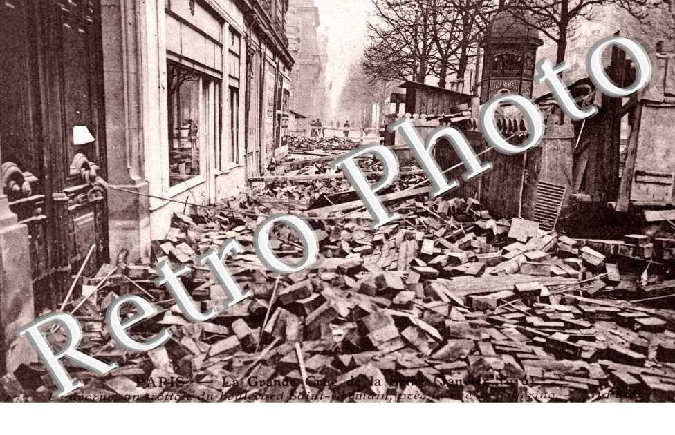 Inondations 1910, Decrue Boulevard St Germain