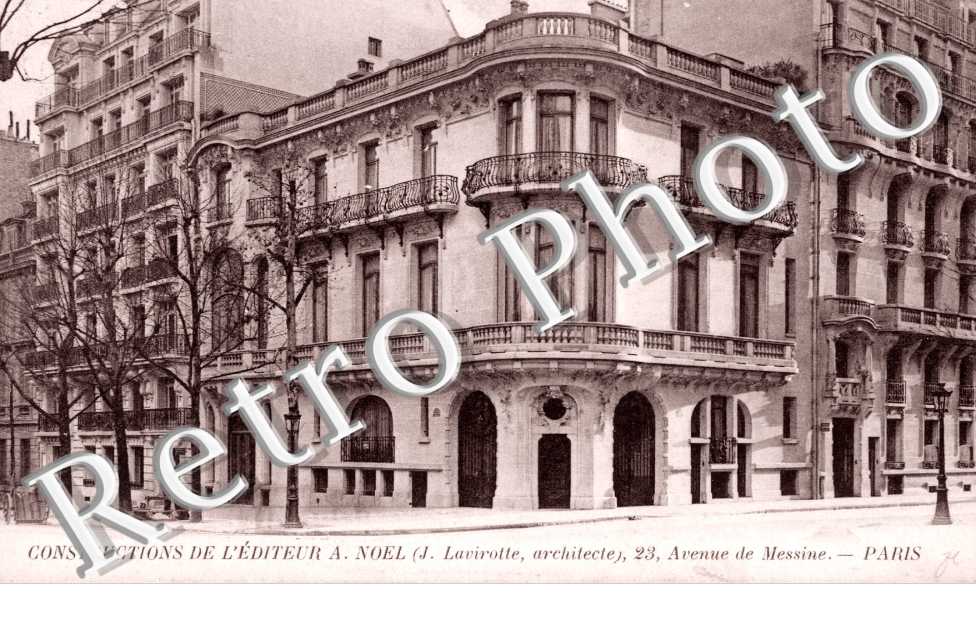 Avenue de Messine, Constructeur de l'Editeur A. Noel