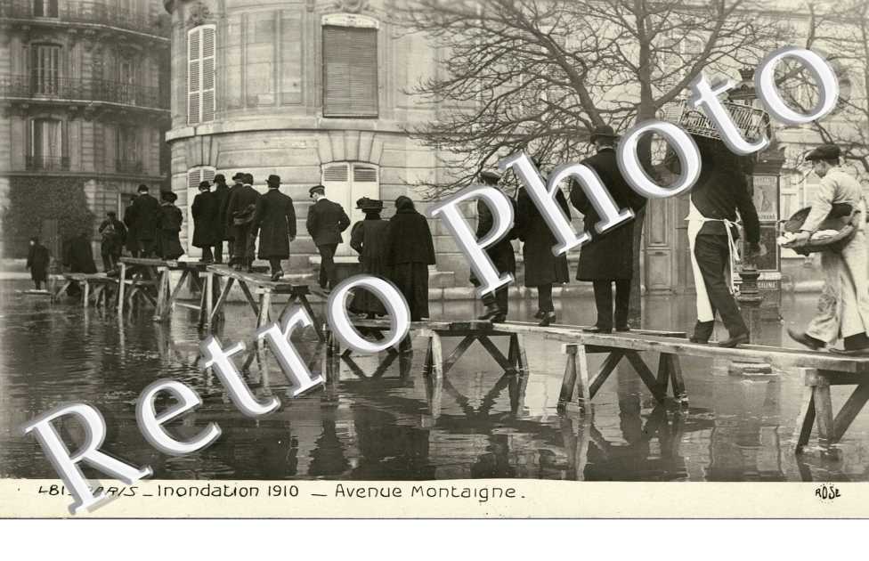 Inondations 1910, Avenue Montaigne