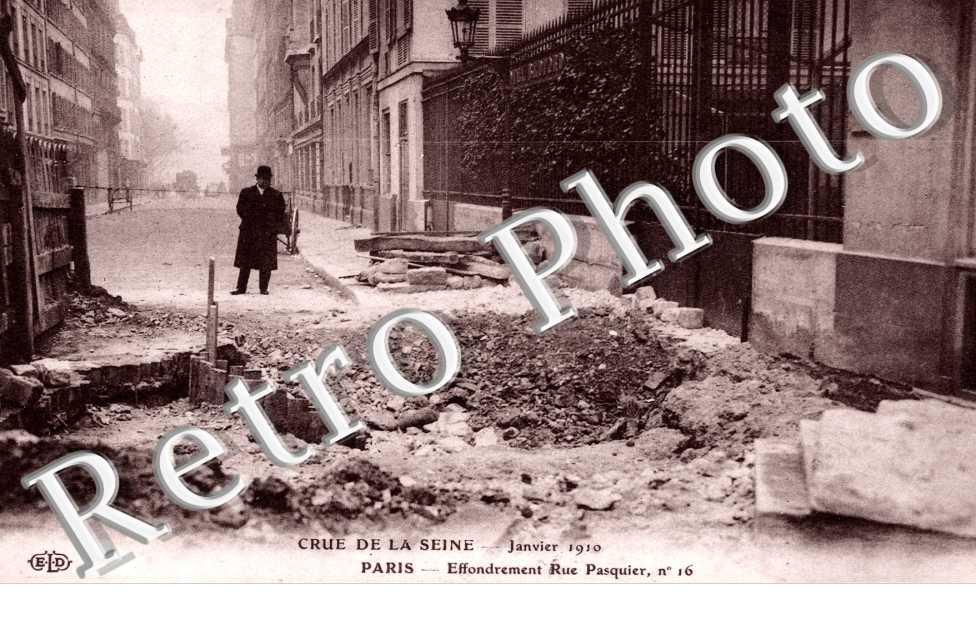 Inondations 1910, Effondrement Rue Pasquier