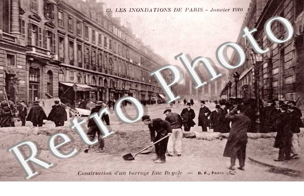 Inondations 1910, Construction d'un barrage Rue Royale