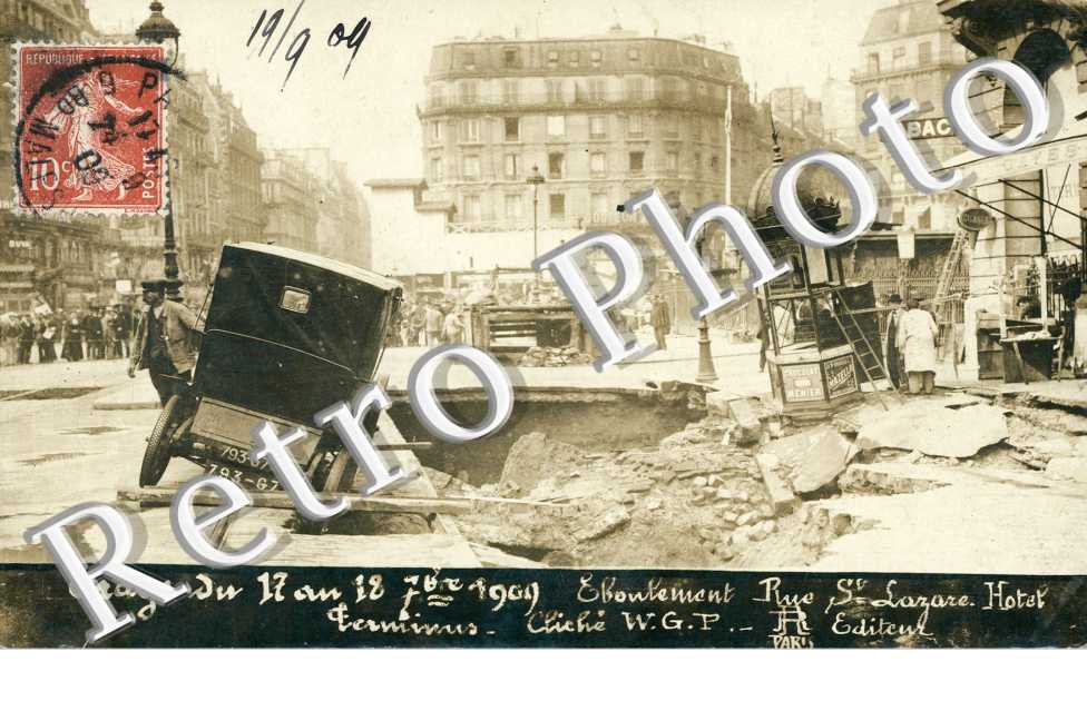 Eboulement Rue St Lazare, aout 1909
