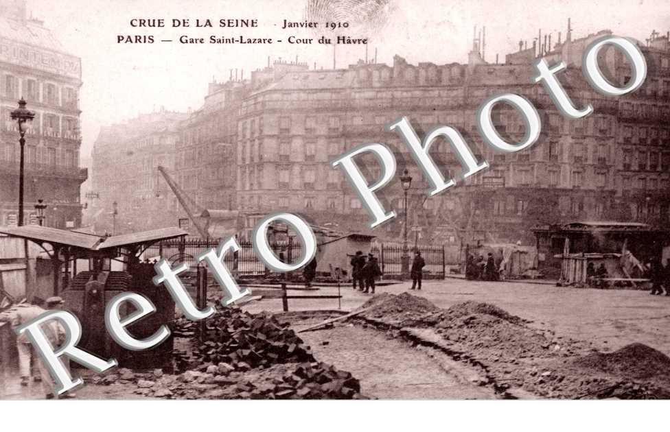 Gare Saint Lazare Cour du Havre Effondrement janvier 1910