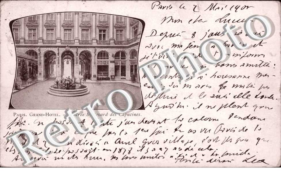 Grand Hotel, Entree Boulevard des Capucines