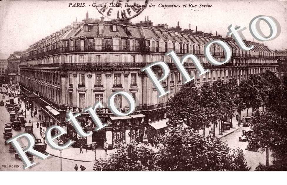 Boulevard des Capucines et rue Scribe Grand Hotel