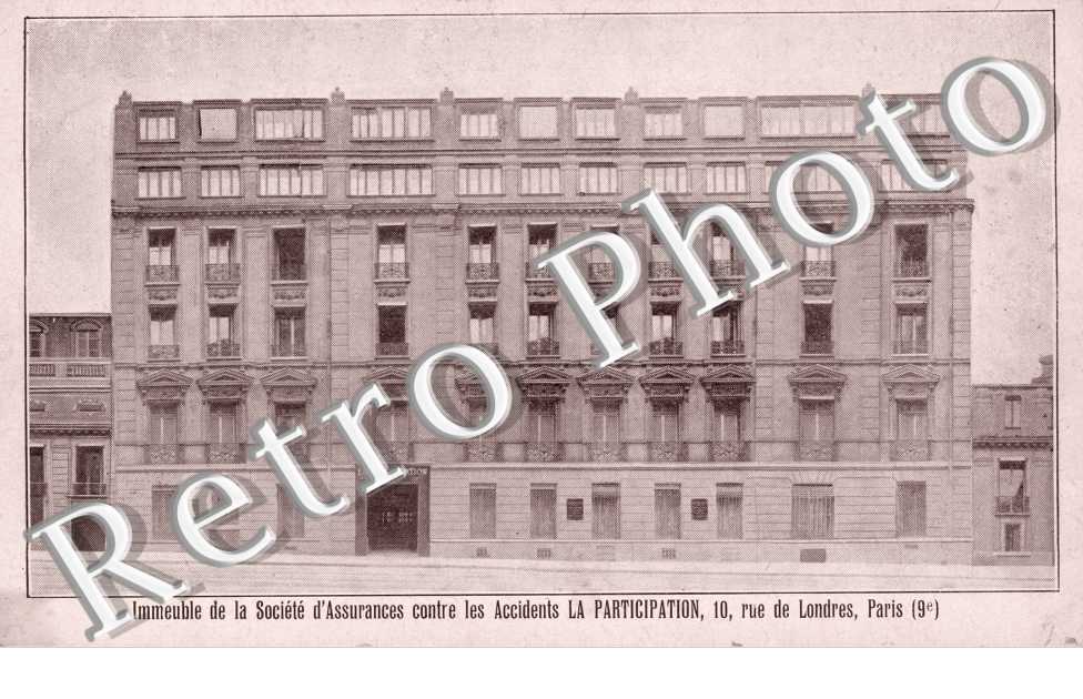 Societe d'assurances contre les Accidents, La Participation, 10 Rue de Londres