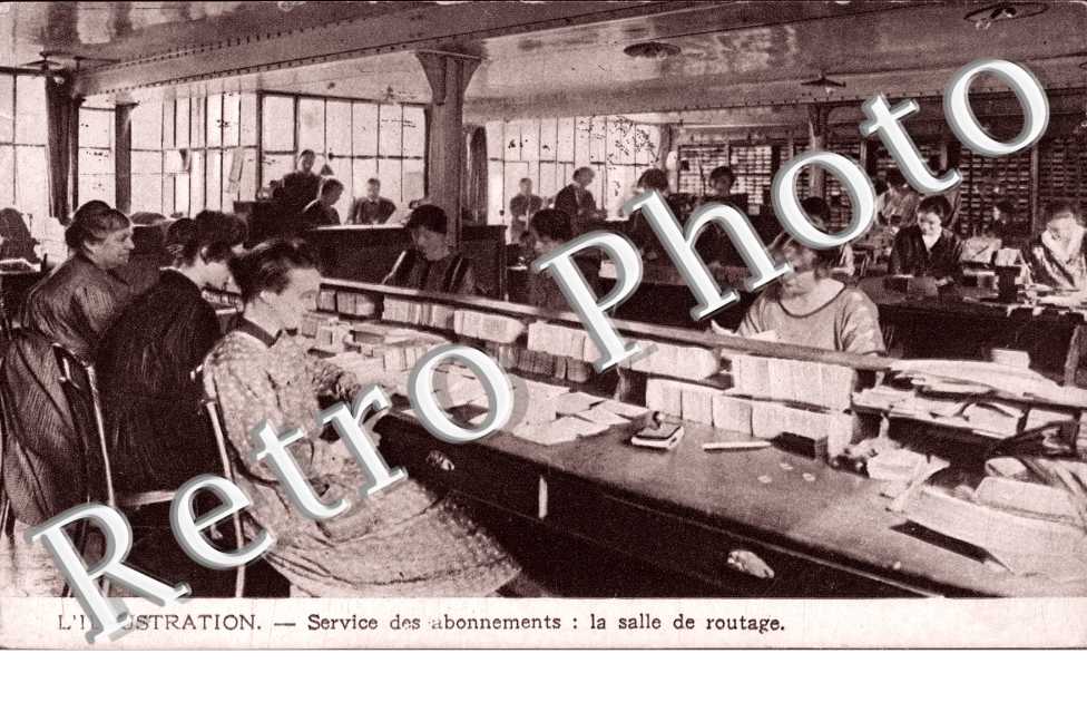 L'illustration Service des abonnements : la salle de routage