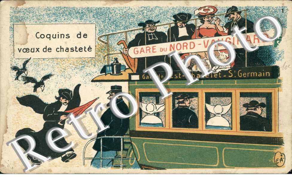 Coquins de voeux de chastete (carte fantaisie)