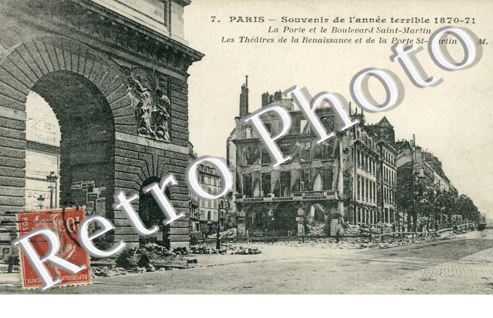 Porte et Boulevard St Martin, 1870-71
