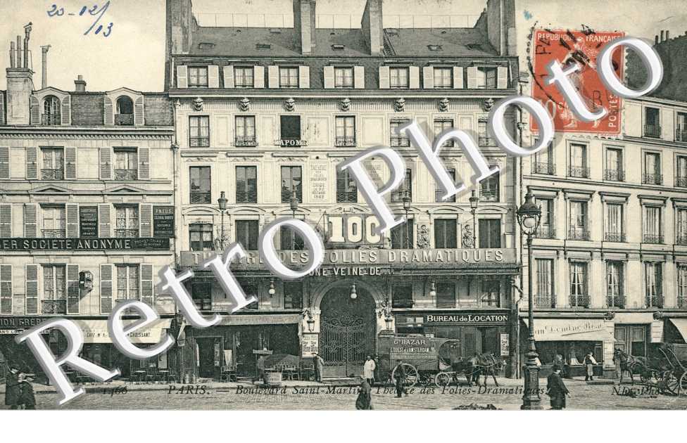 Boulevard St Martin et le Theatre des Folies Dramatiques