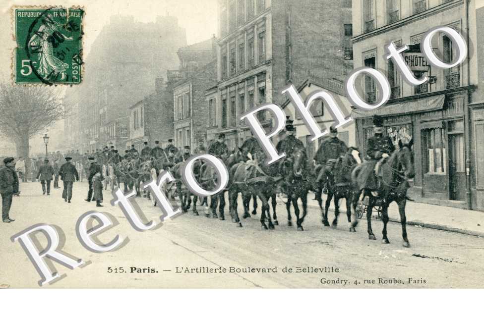 L'Artillerie Boulevard de Belleville