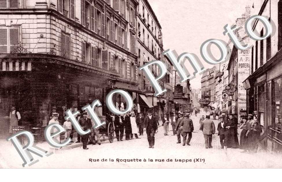 Rue de la Roquette a la Rue de Lappe
