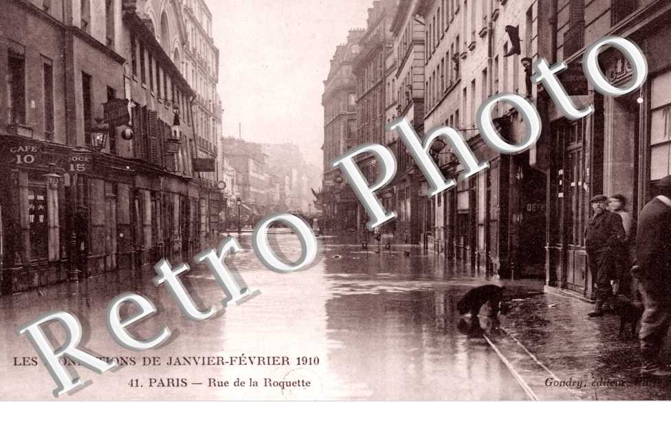 Inondations 1910, Rue de la Roquette
