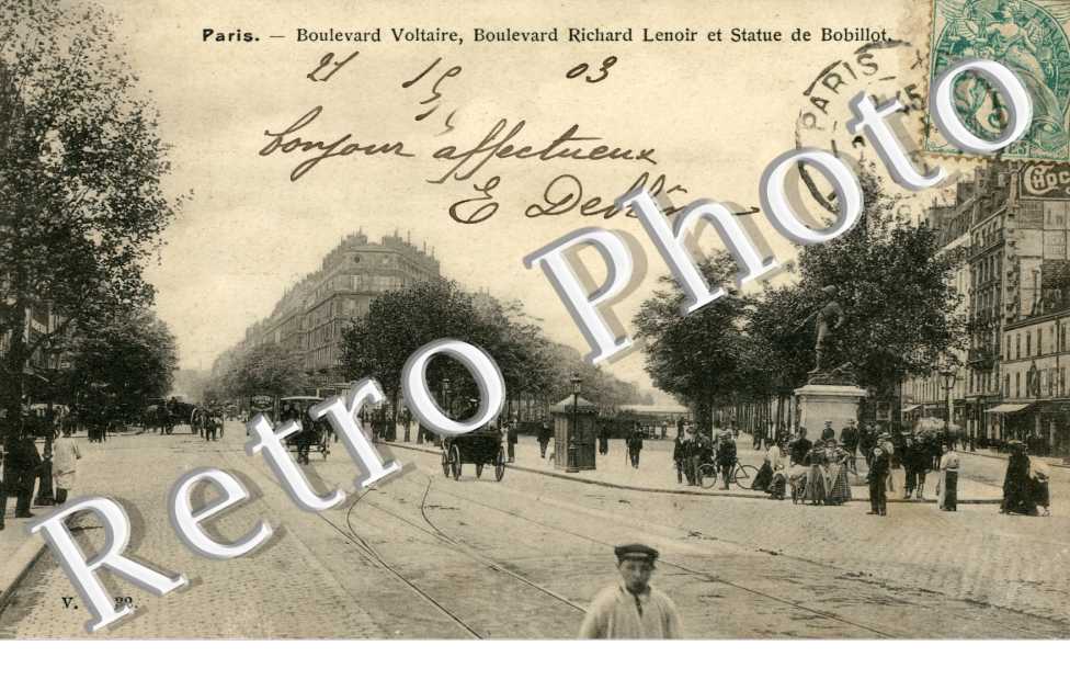 Boulevard Voltaire, Richard Lenoir et Statue de Bobillot
