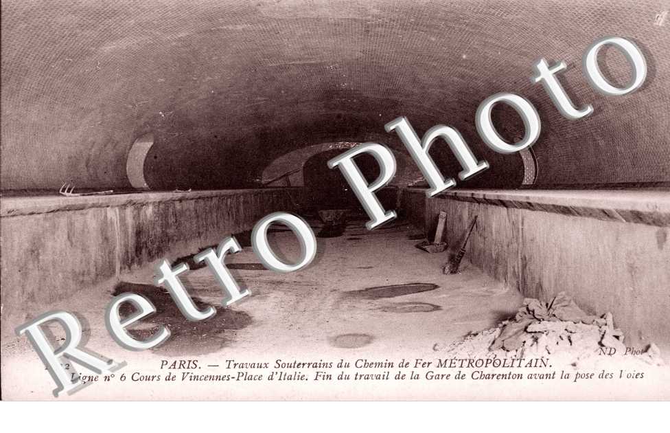 Travaux Souterreins du Metropolitain, ligne n°6
