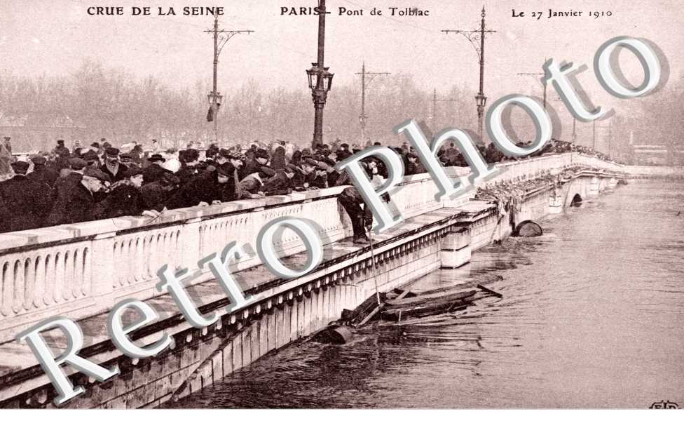 Pont de Tolbiac, Crue de la Seine janvier 1910