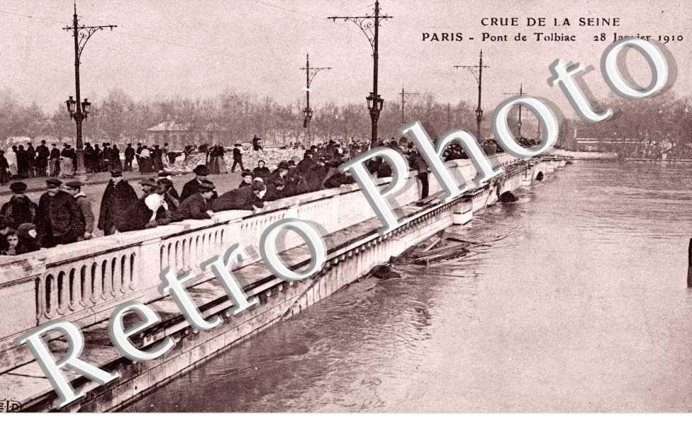 Pont de Tolbiac, Crue de la Seine janvier 1910