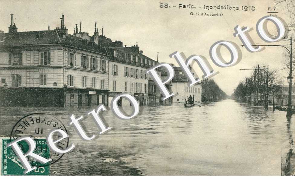 Inondations 1910, Quai d'Austerlitz
