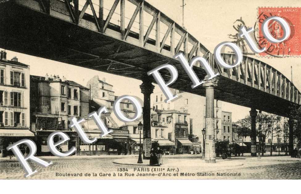 Boulevard de la Gare a la Rue Jeanne d'Arc et Metro Station Nationale