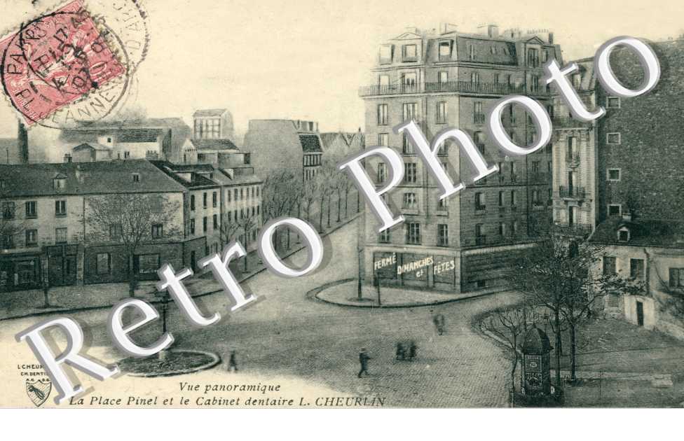 La Place Pinel et le Cabinet Dentaire L. Cheurlin