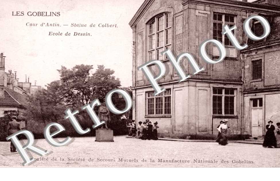 Les Gobelins cour d'Antin statue Colbert ecole de dessin