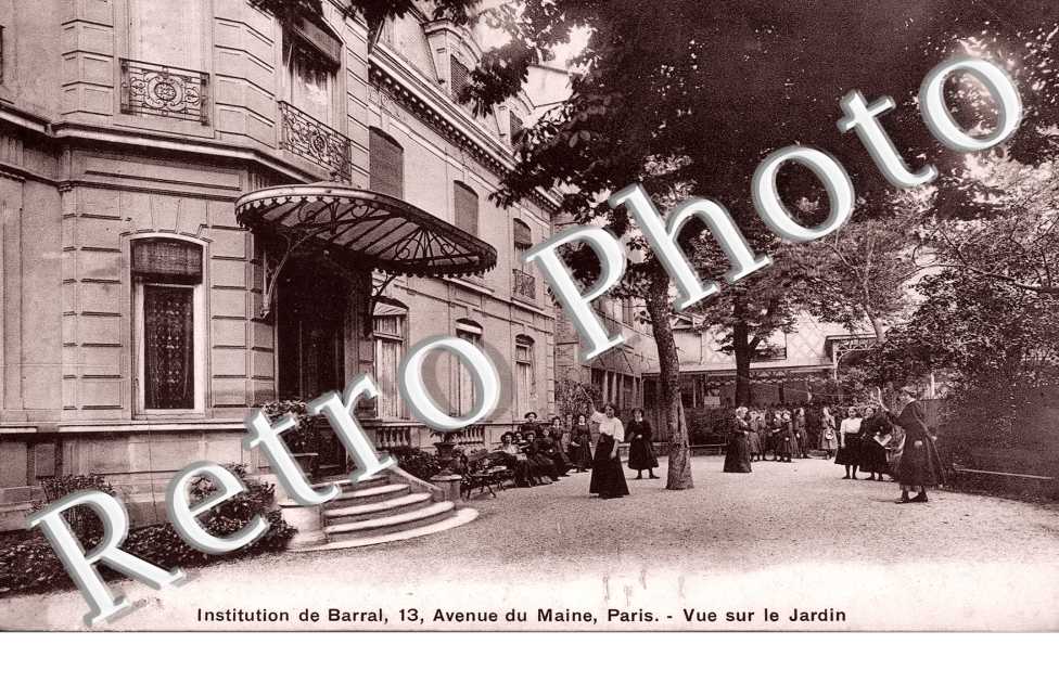 Institution Barral, Avenue du Maine, vue sur le jardin