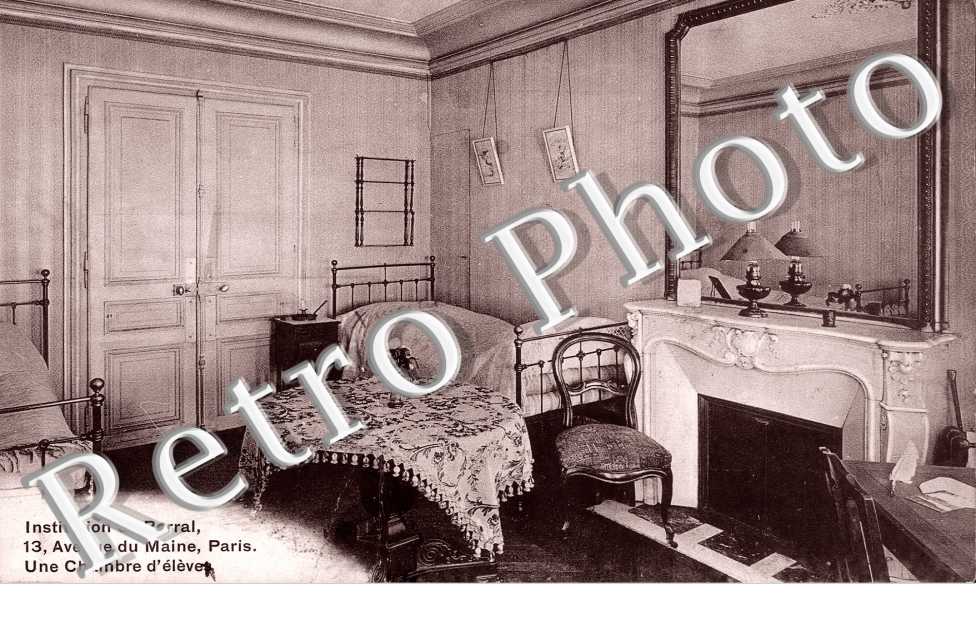 Institution Barral, Avenue du Maine, une chambre d'eleve