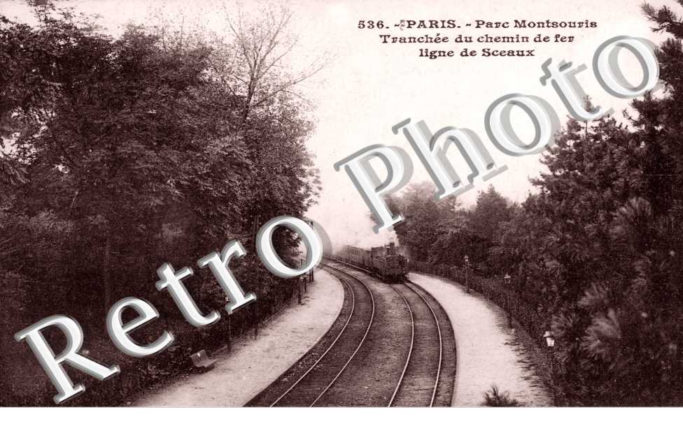 parc Montsouris Tranchee du chemin de fer ligne de Sceaux