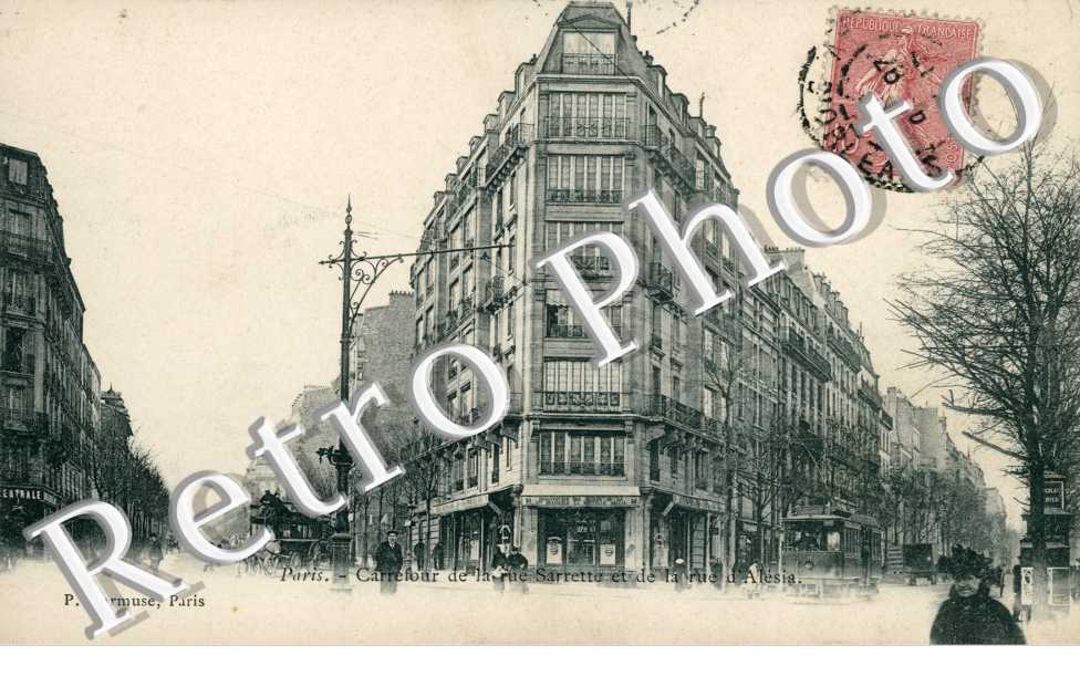 Carrefour de la Rue Sarette et la Rue d'Alesia