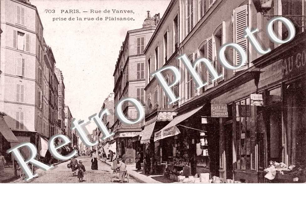Rue de Vanves prise de la rue de Plaisance