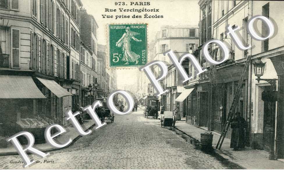 Rue Vercingetorix vue prise des Ecoles