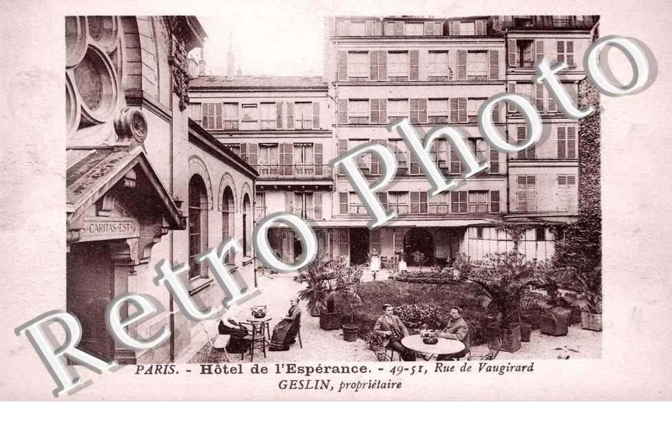 Hotel de l'Esperance, Proprietaire Geslin, Rue de Vaugirard