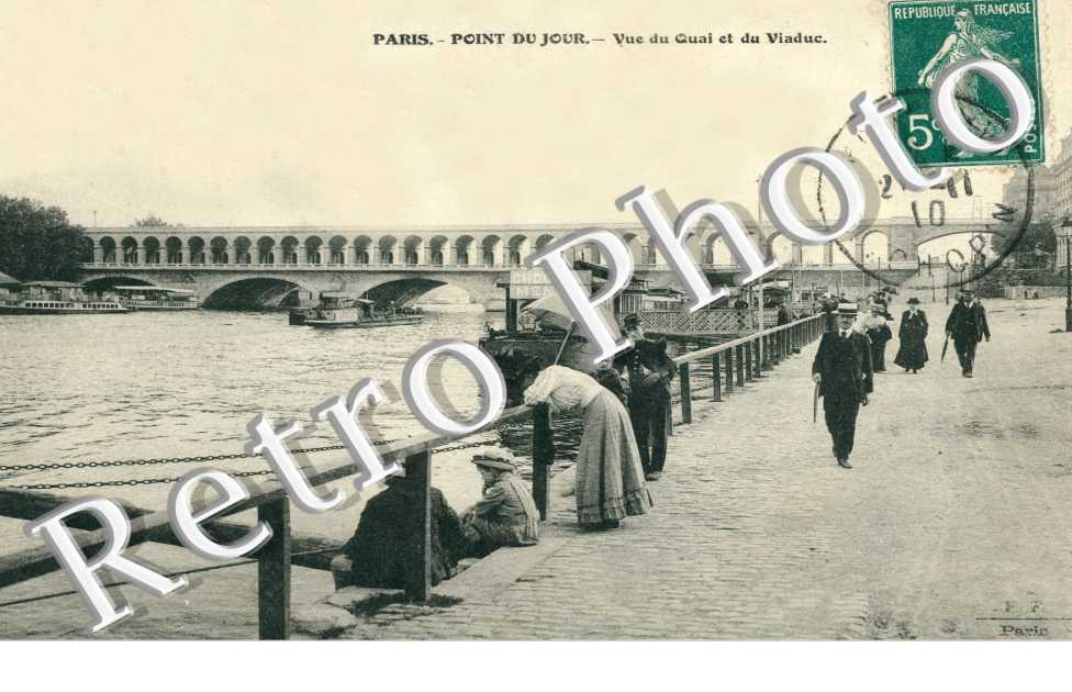 Point du Jour Vue du quai et du viaduc