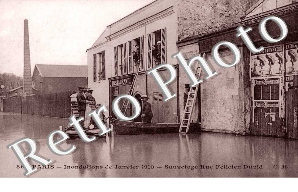 Innondations de 1910, Sauvetage Rue Felicien David